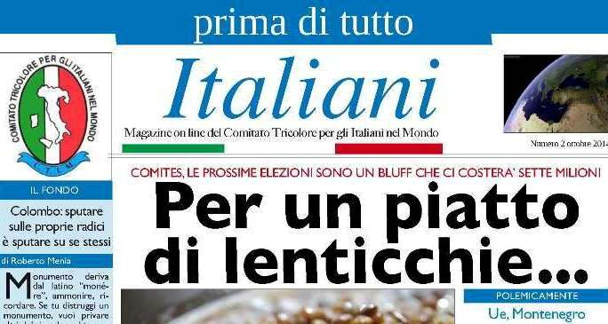 Online il mensile di ottobre: “Per un piatto di&nbsp;lenticchie”