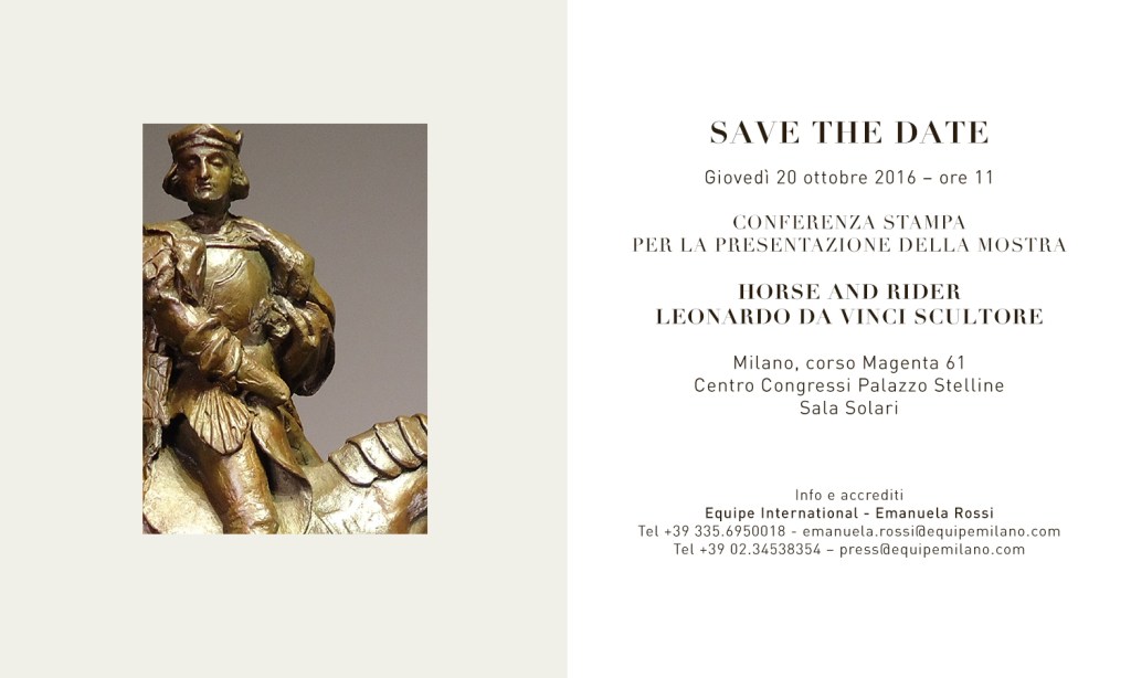 Ecco la primizia scultorea di Leonardo in mostra a Milano