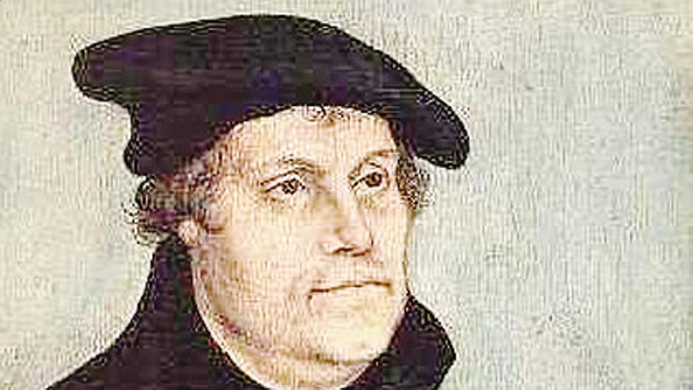 Lutero e Papa Pio IV nel quinto anniversario della Riforma