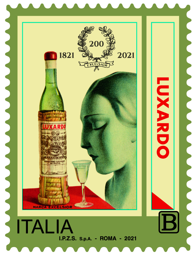 Il francobollo celebrativo per i 200 anni di Luxardo nella serie tematica di Poste Italiane