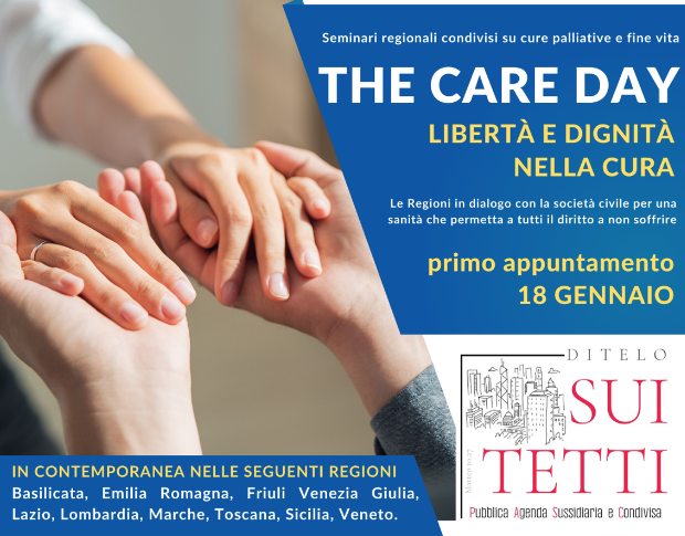 Palliative, The care day: il 18 gennaio seminari in 9 regioni per dire no alla cultura dell’abbandono