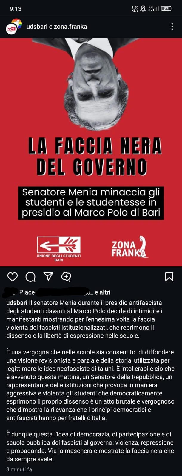 I collettivi ci riprovano: Menia bloccato a Bari. Ma racconta ugualmente le&nbsp;foibe